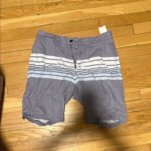 Nautica Gray and White Striped Shorts